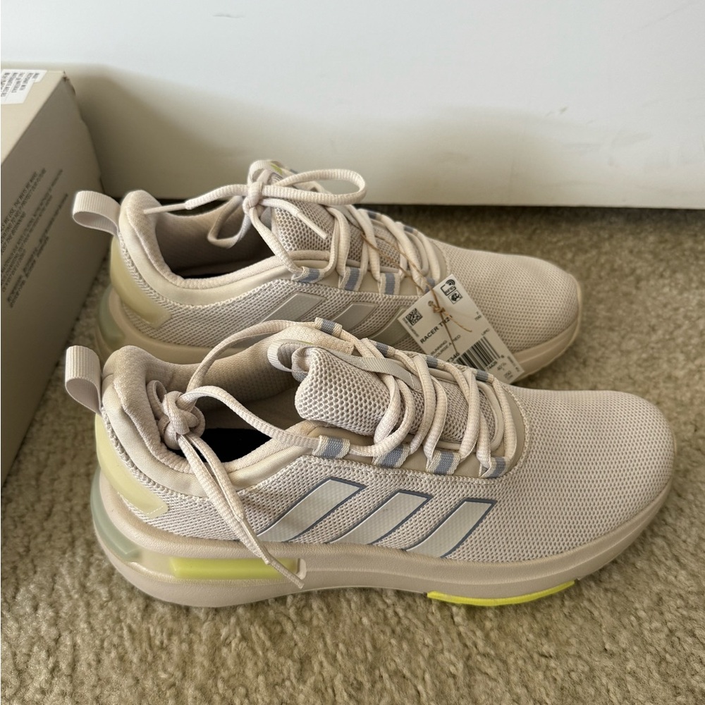 NWT Adidas Racer TR23 Cream and Gray Running Shoes